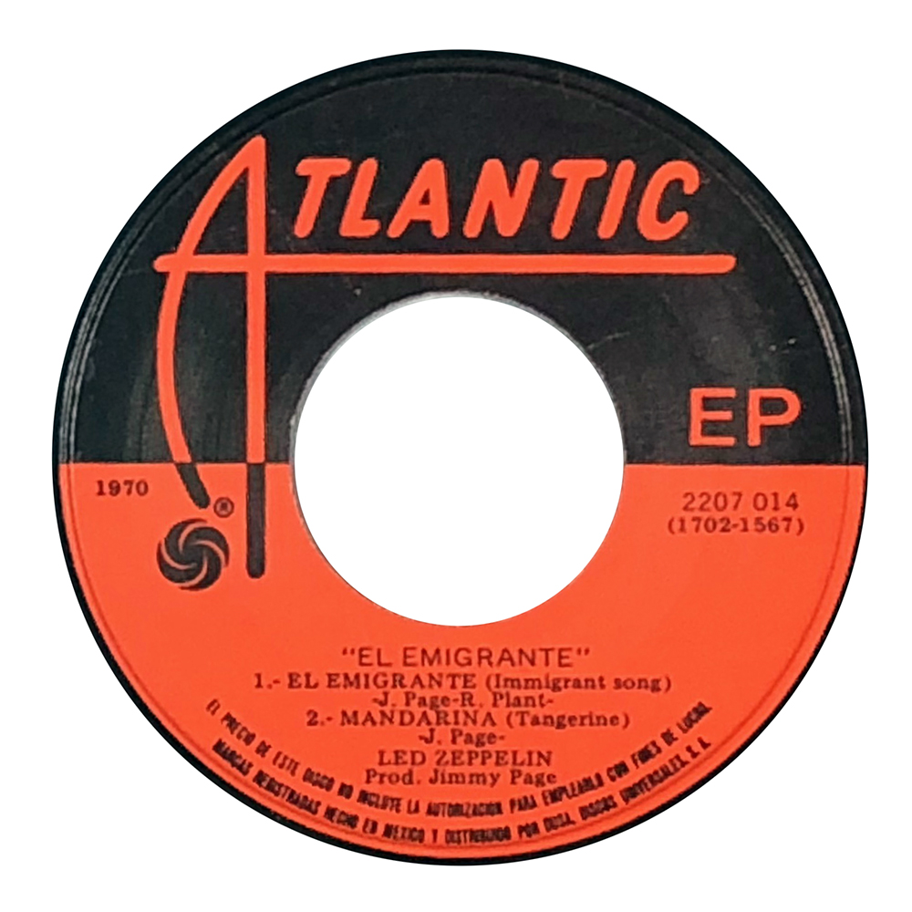 Single <br>Mexico (2207 014) <br>Immigrant Song/Tangerine/Out on the Tiles (#2) - Image 4