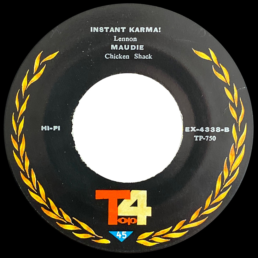 Single <br>Iran (EX-4338) <br>Whole Lotta Love/Instant Karma/Maudie (#1) - Image 4