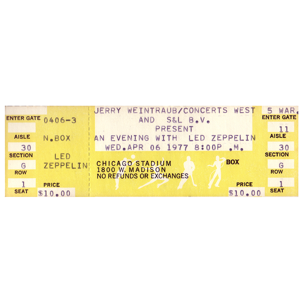 Concert Ticket <br>1977.04.06 <br>Chicago, IL