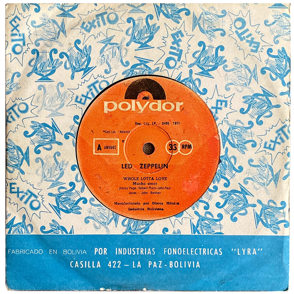 Single <br>Bolivia (508007) <br>Whole Lotta Love/Living Loving Maid (#1) - Image 3