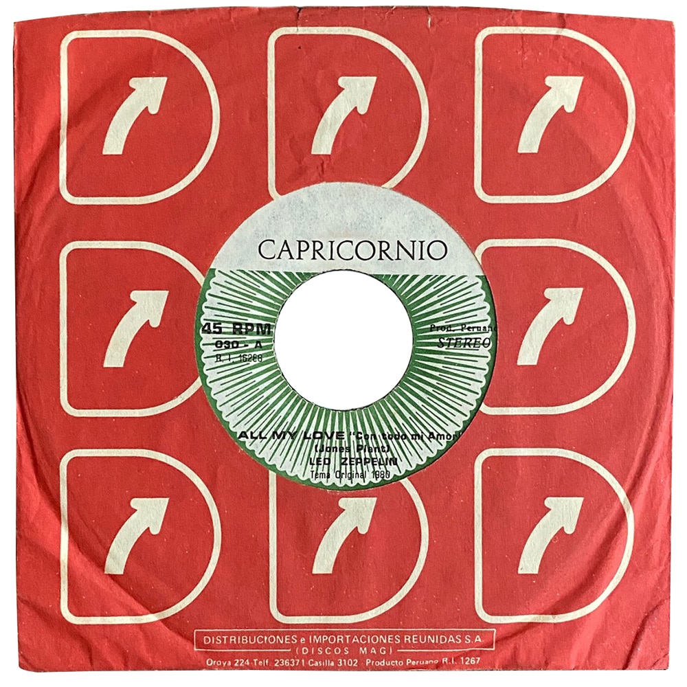 Single <br>Peru (030) <br>All My Love / Rise (#2)