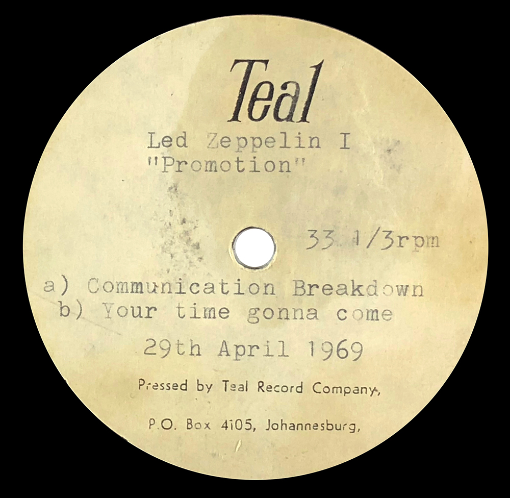 Single <br>South Africa (N/A) <br>Communication Breakdown / Your Time is Gonna Come (Acetate)
