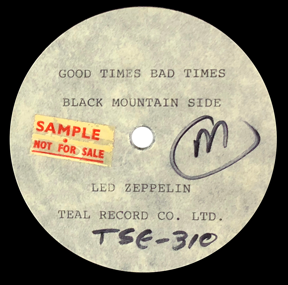 Single <br>South Africa (N/A) <br>Good Times Bad Times / Black Mountain Side (Acetate #1)