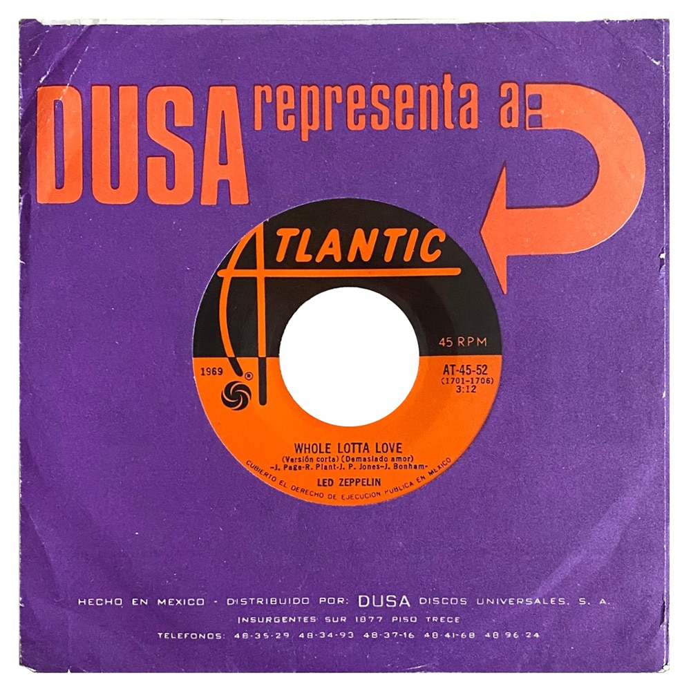 Single <br>Mexico (AT-45-52) <br>Whole Lotta Love / Living Loving Maid