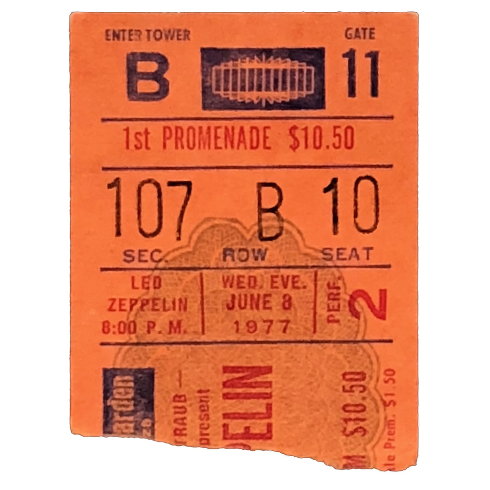 Concert Ticket <br>1977.06.08 <br>New York, NY