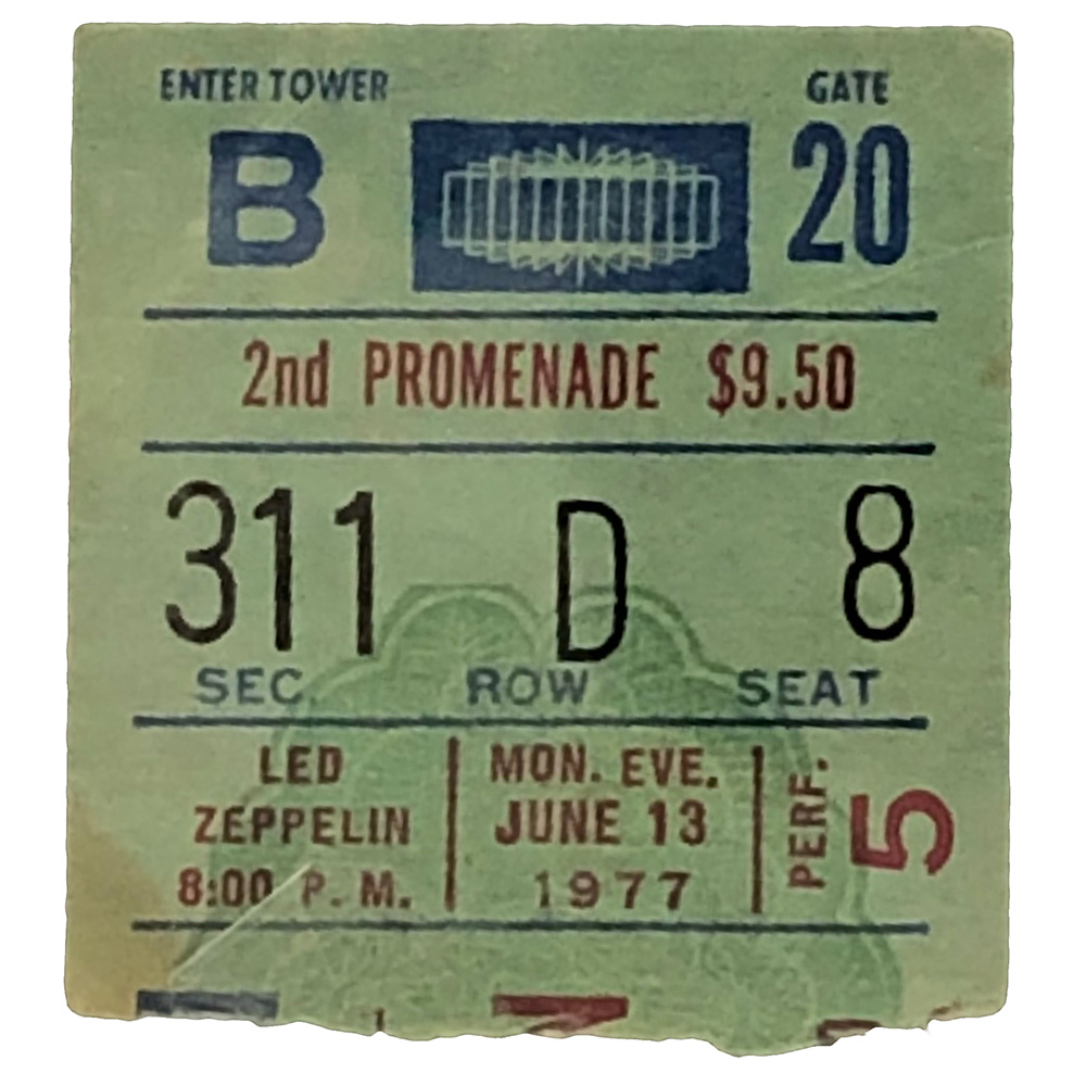 Concert Ticket <br>1977.06.13 <br>New York, NY