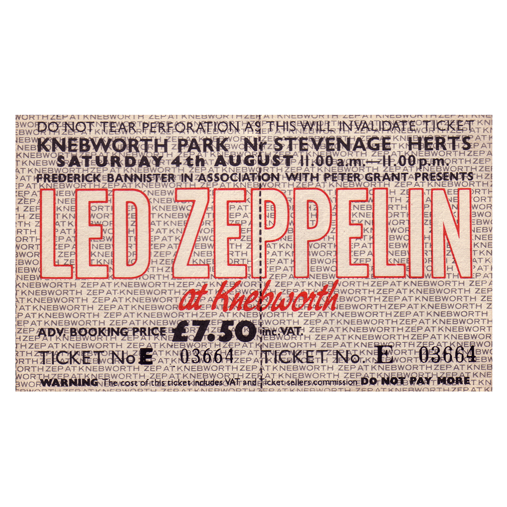 Concert Ticket <br>1979.08.04 <br>Stevenage, UK