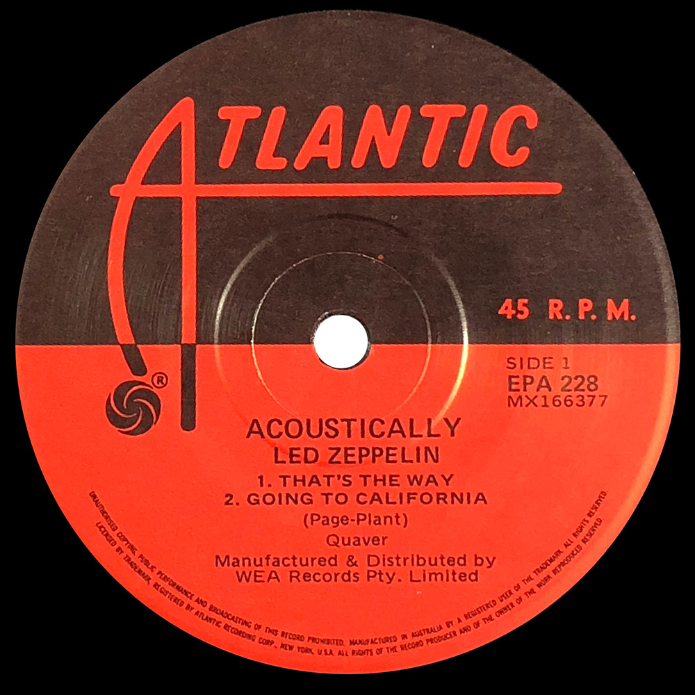 Single <br>Australia (EPA 228) <br>Acoustically (#3) - Image 3