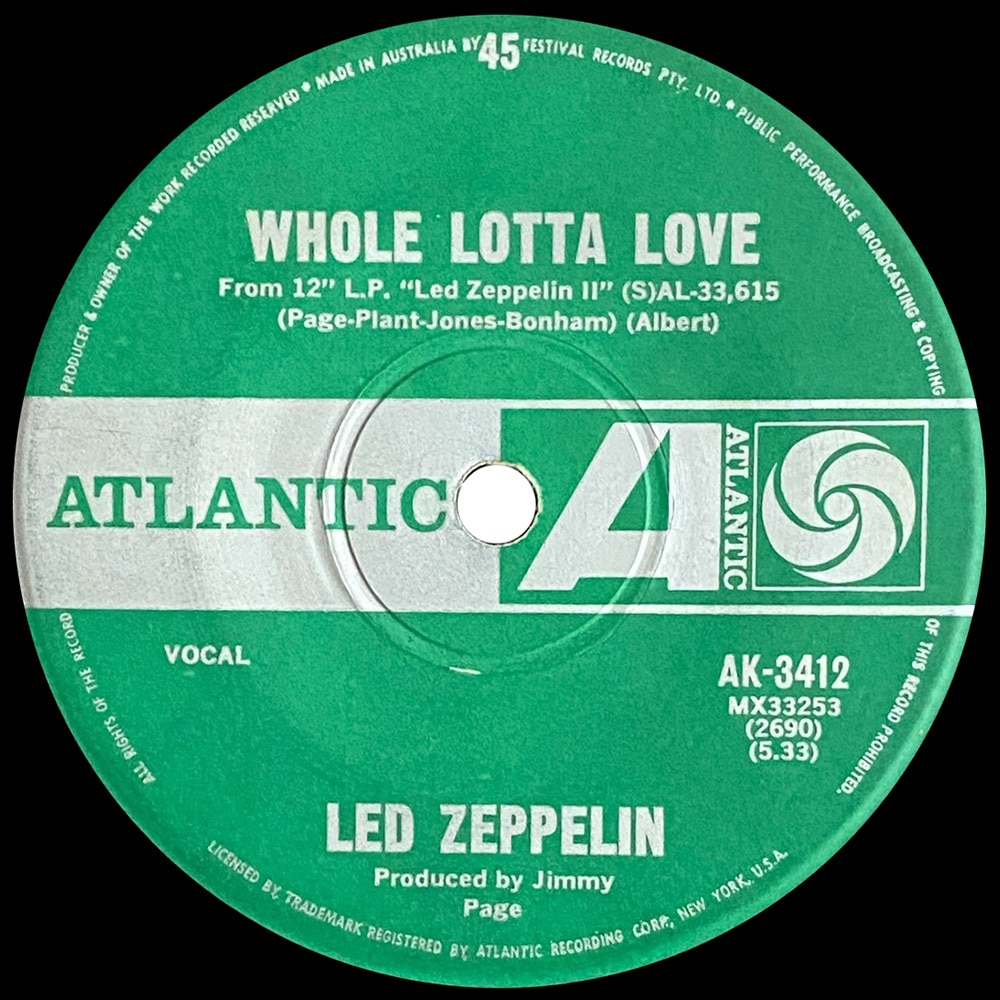 Single <br>Australia (AK-3412) <br>Whole Lotta Love / Living Loving Maid (#1) - Image 2