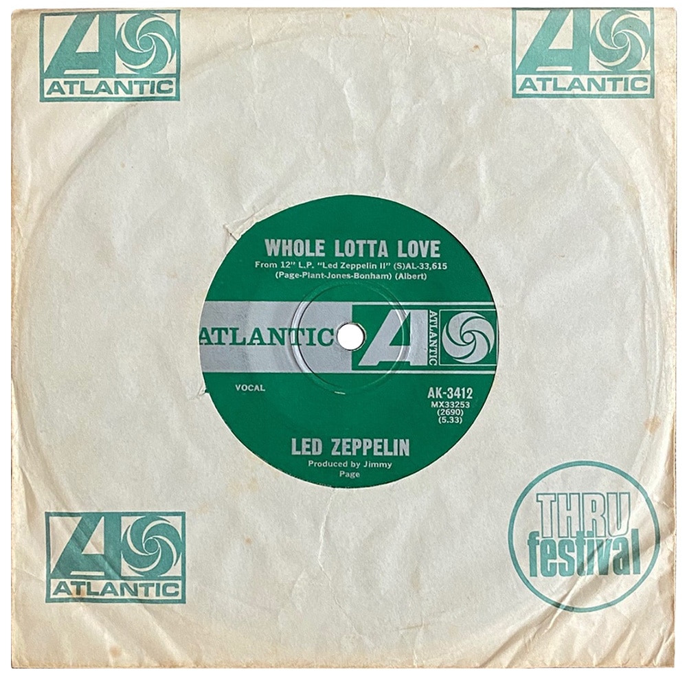 Single <br>Australia (AK-3412) <br>Whole Lotta Love / Living Loving Maid (#1)