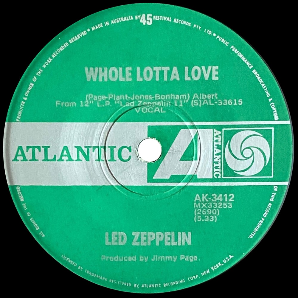 Single <br>Australia (AK-3412) <br>Whole Lotta Love / Living Loving Maid (#2) - Image 2