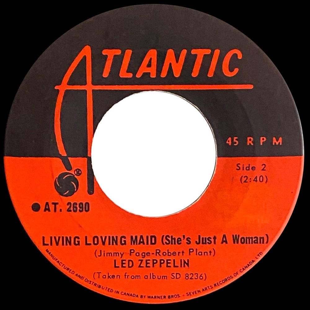 Single <br>Canada (AT. 2690) <br>Whole Lotta Love / Living Loving Maid (#1) - Image 2