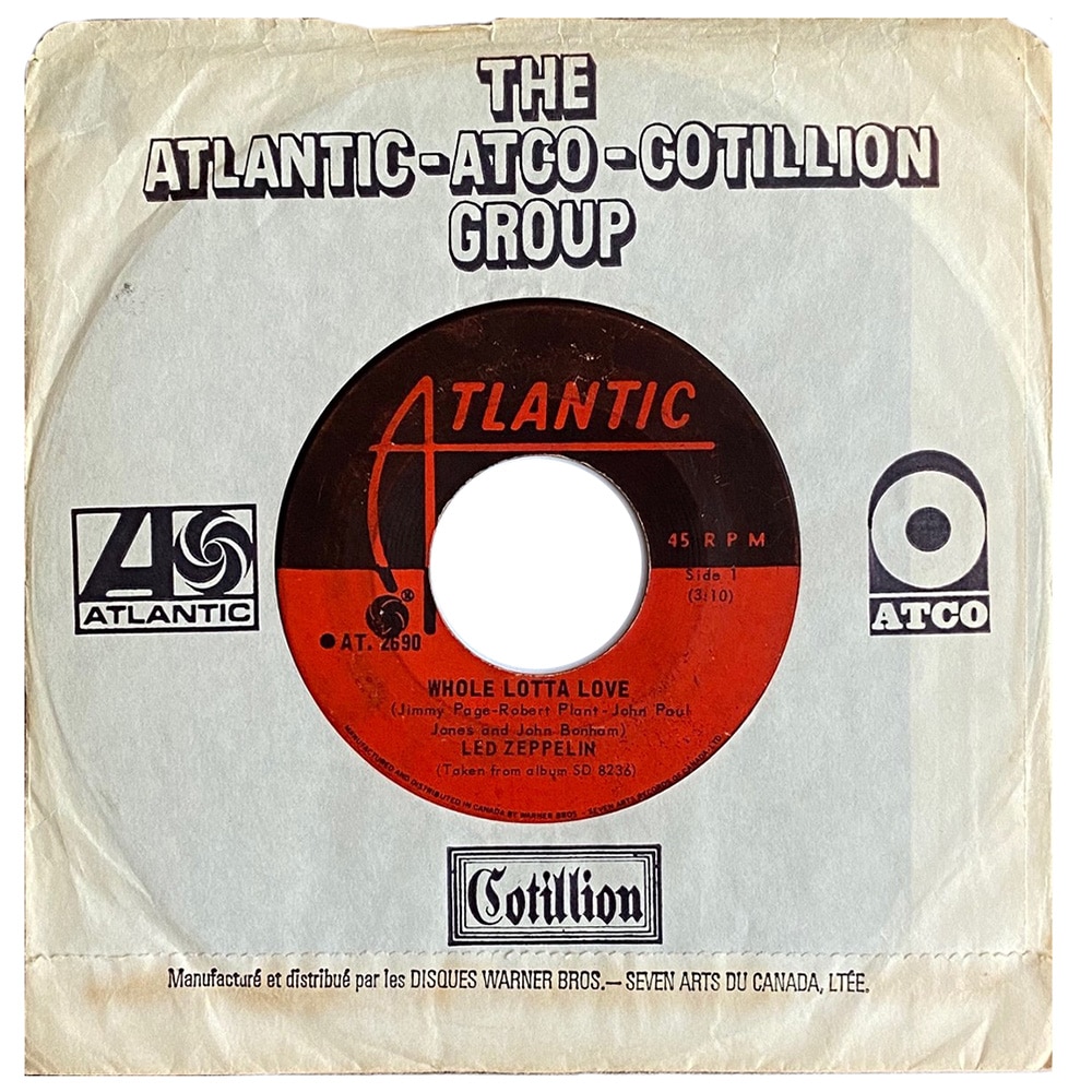 Single <br>Canada (AT. 2690) <br>Whole Lotta Love / Living Loving Maid (#2) - Image 2