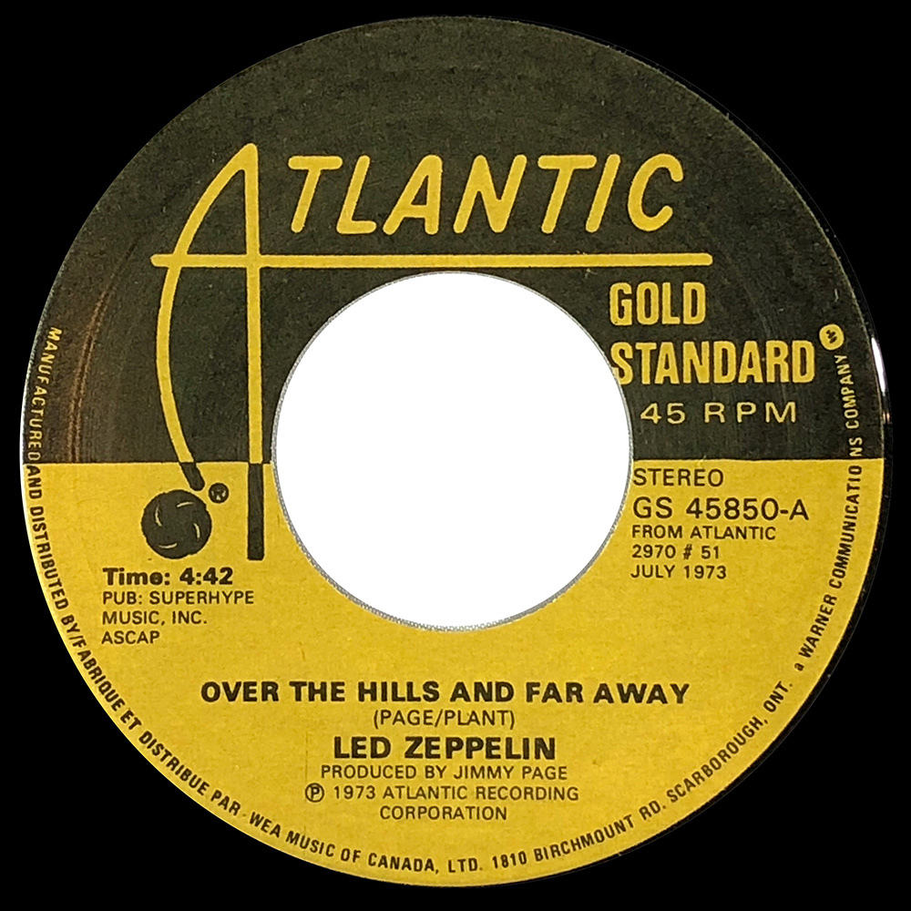 Single <br>Canada (GS 45850) <br>Over The Hills and Far Away / Dancing Days