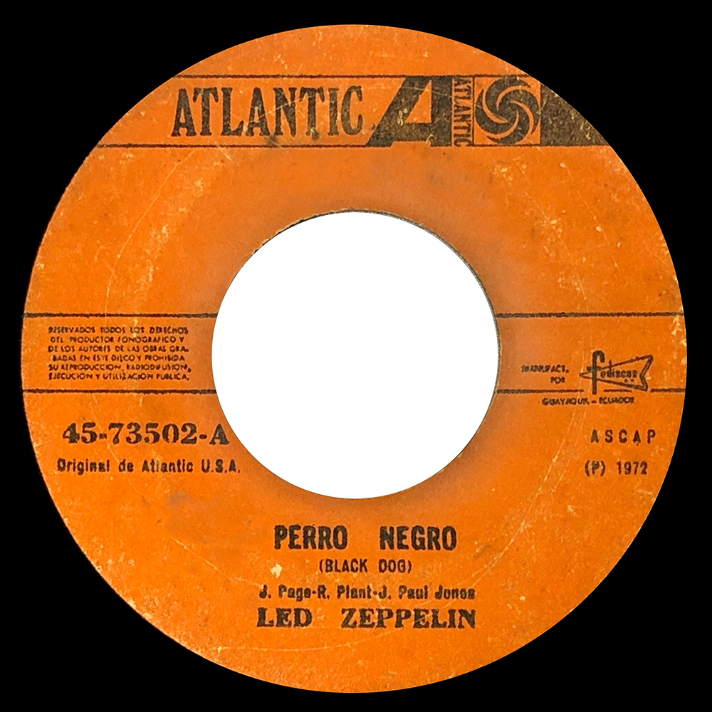 Single <br>Ecuador (45-73502) <br>Black Dog / Misty Mountain Hop (#1)