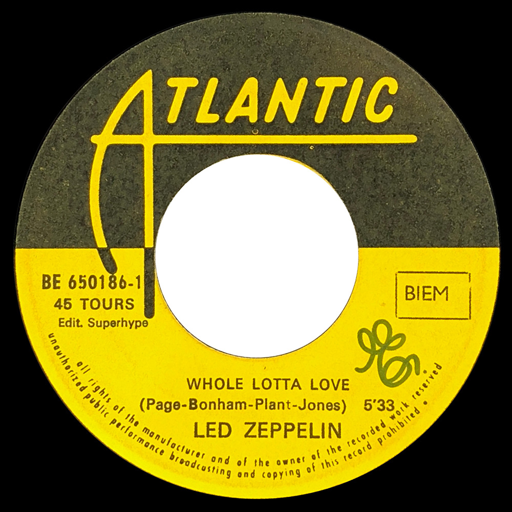 Single <br>Belgium (BE 650186) <br>Whole Lotta Love / Living Loving Maid (#1) - Image 3