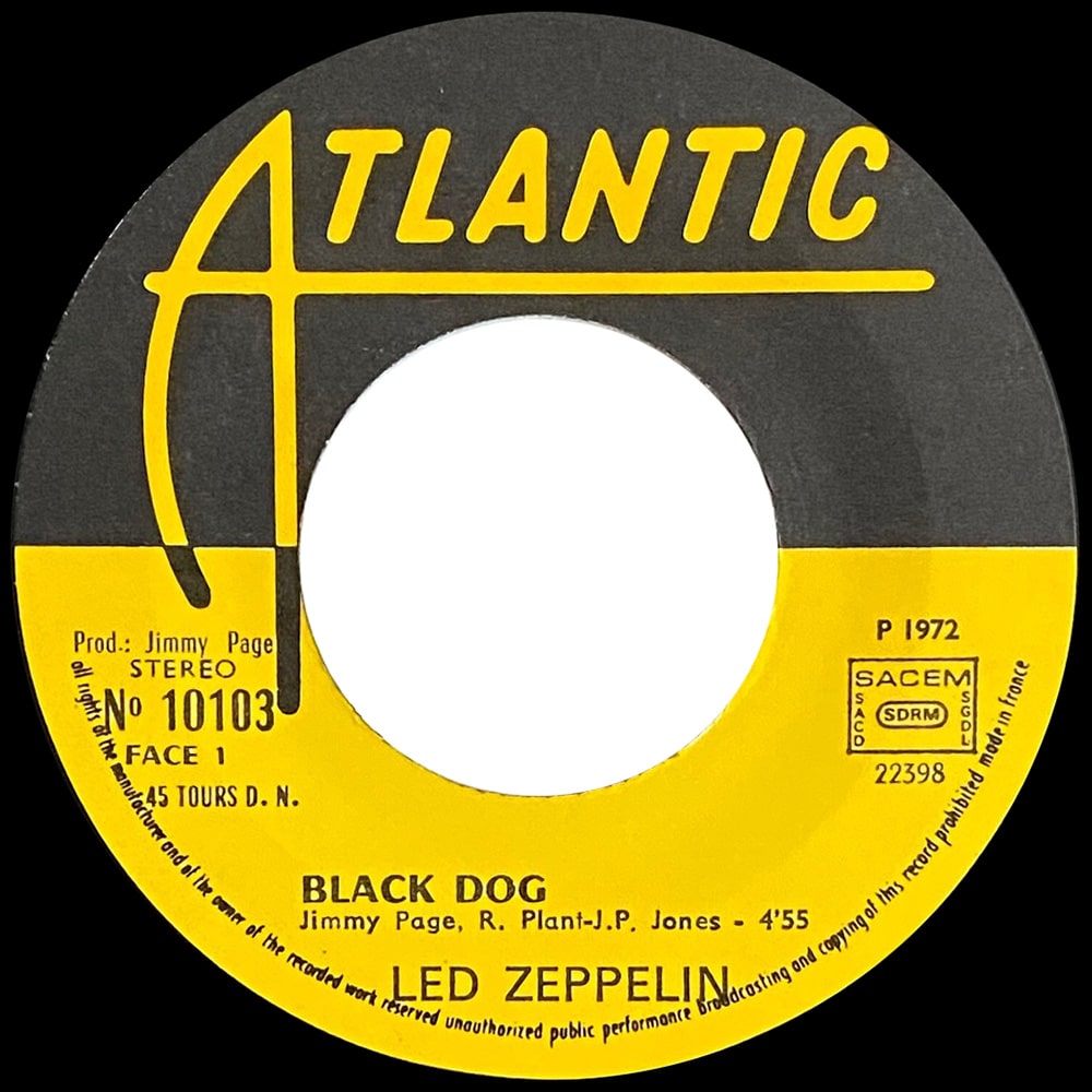 Single <br>France (10103) <br>Black Dog / Misty Mountain Hop (#1) - Image 3