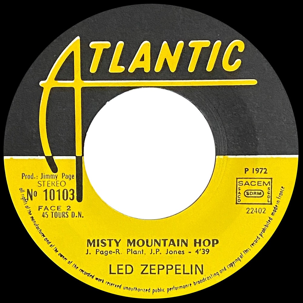 Single <br>France (10103) <br>Black Dog / Misty Mountain Hop (#1) - Image 4