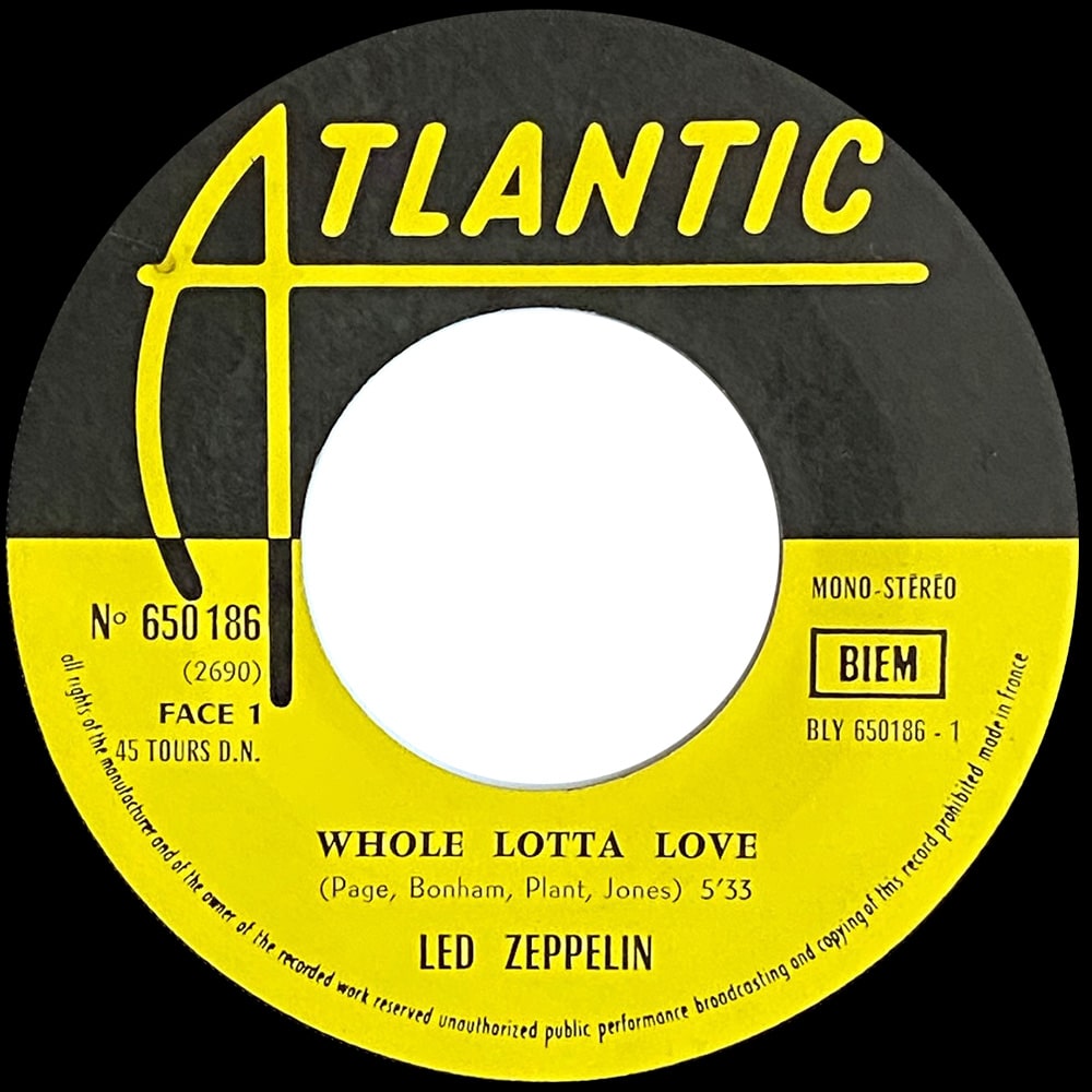 Single <br>France (650186) <br>Whole Lotta Love / Living Loving Maid (#2) - Image 3