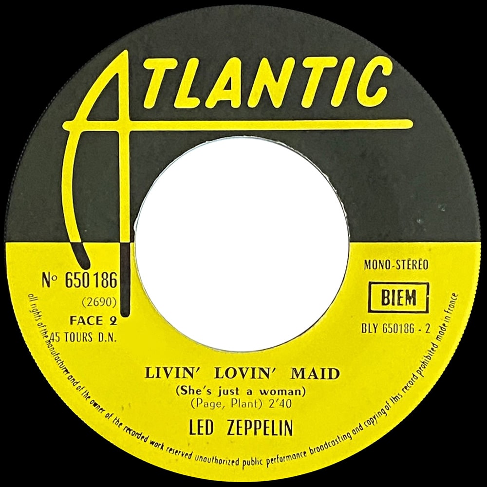 Single <br>France (650186) <br>Whole Lotta Love / Living Loving Maid (#2) - Image 4