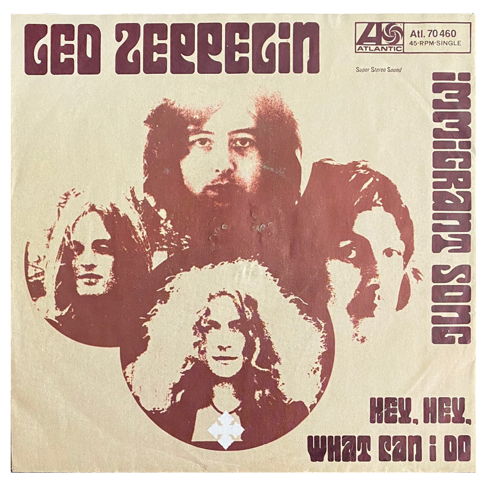 Single <br>Germany (ATL. 70.460) <br>Immigrant Song / Hey, Hey What Can I Do (#2)
