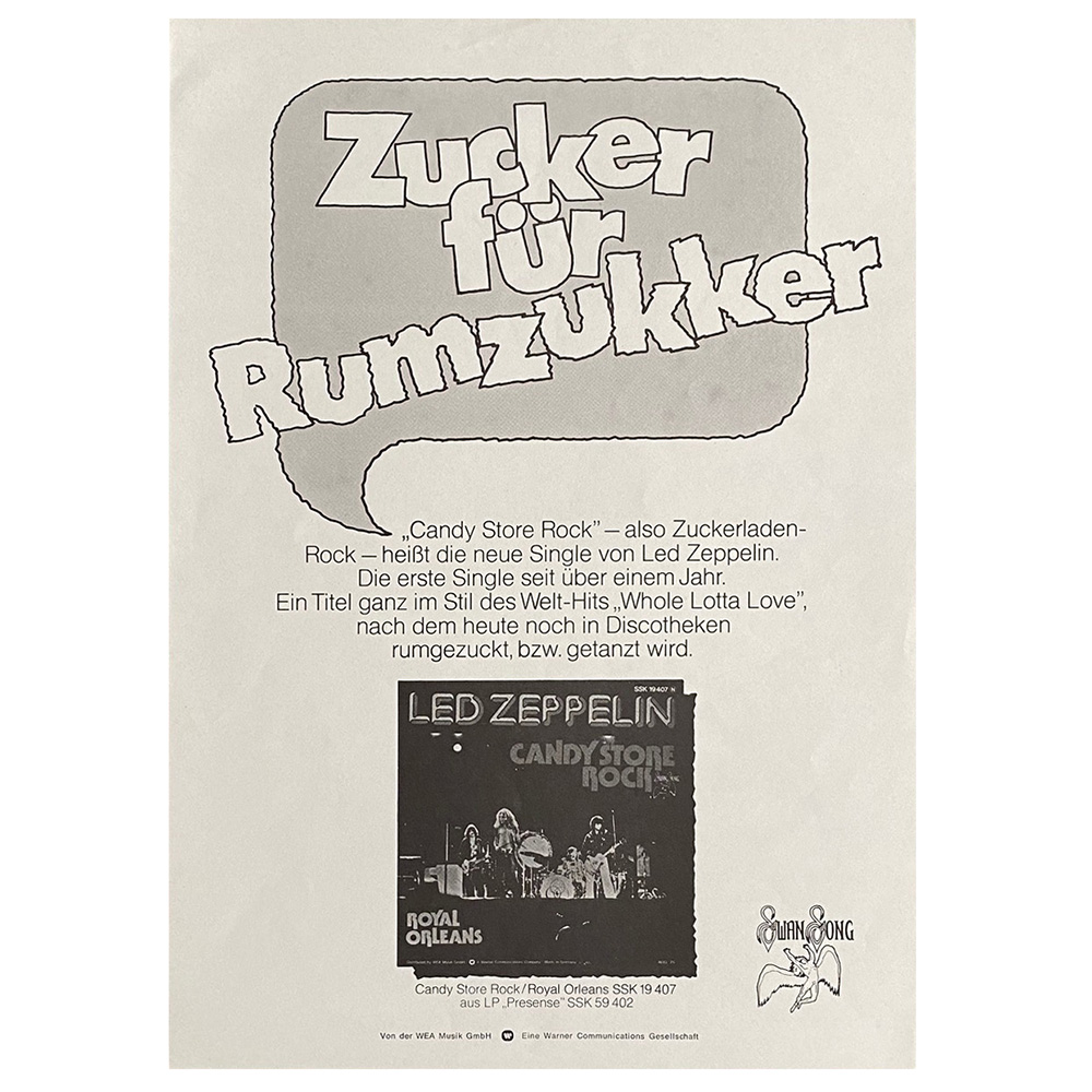 Presence (1976) <br>Flyer (Germany)