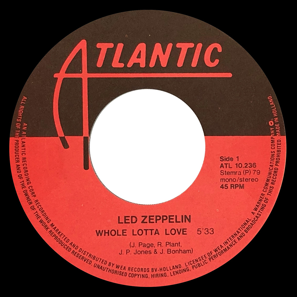Single <br>Holland (ATL 10.236) <br>Whole Lotta Love / Immigrant Song (#2) - Image 3