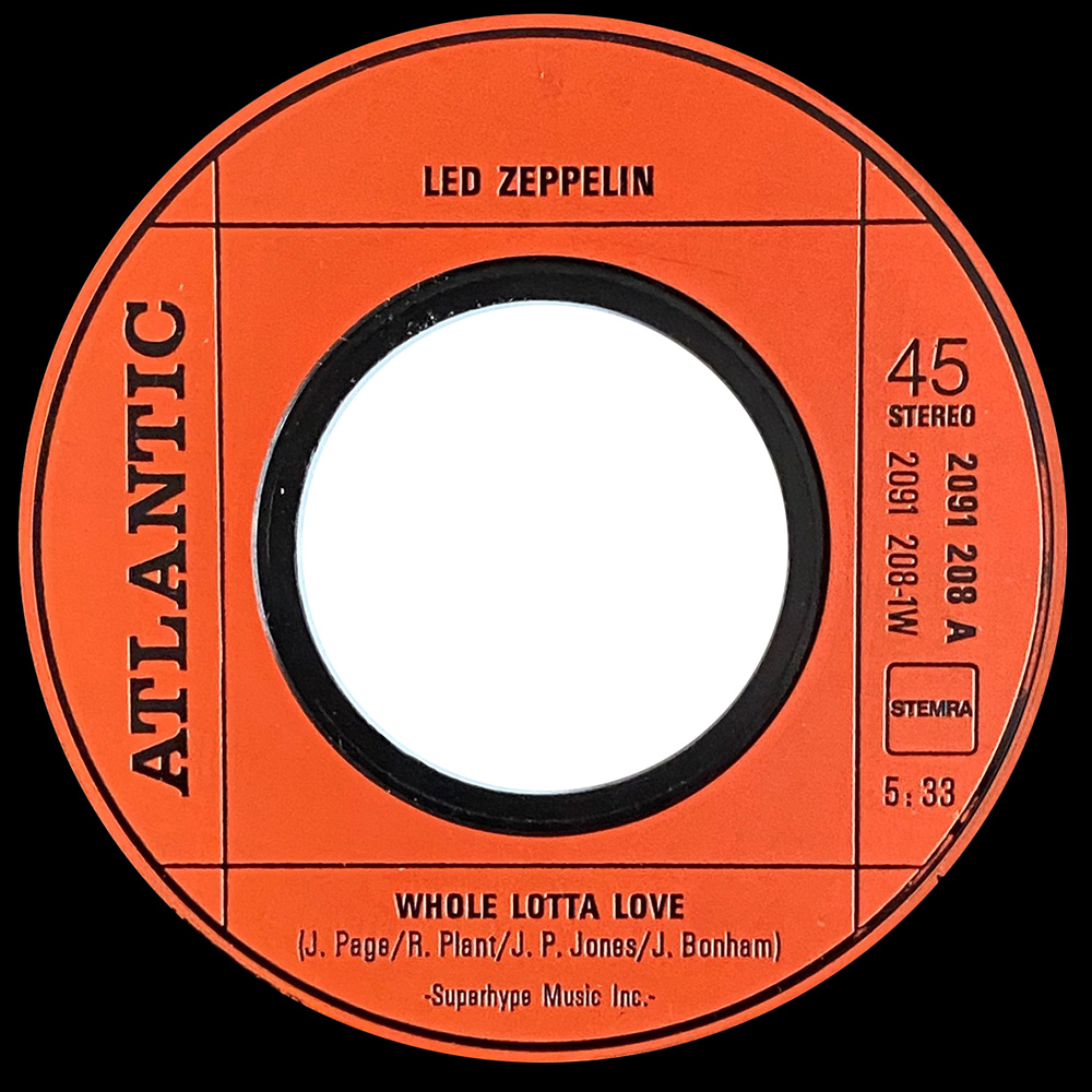 Single <br>Holland (2091 208) <br>Whole Lotta Love / Immigrant Song / Bron-y-Aur Stomp - Image 3