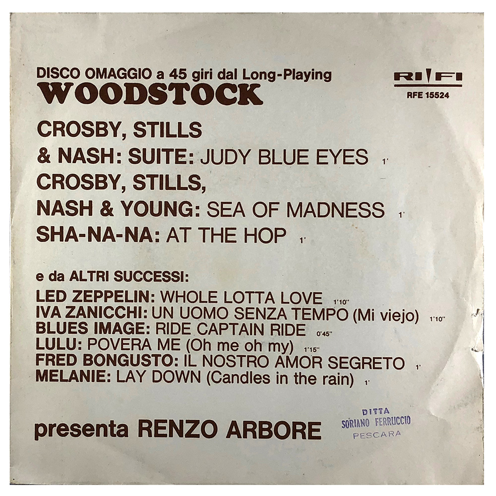 Single <br>Italy (RFE15524) <br>Whole Lotta Love