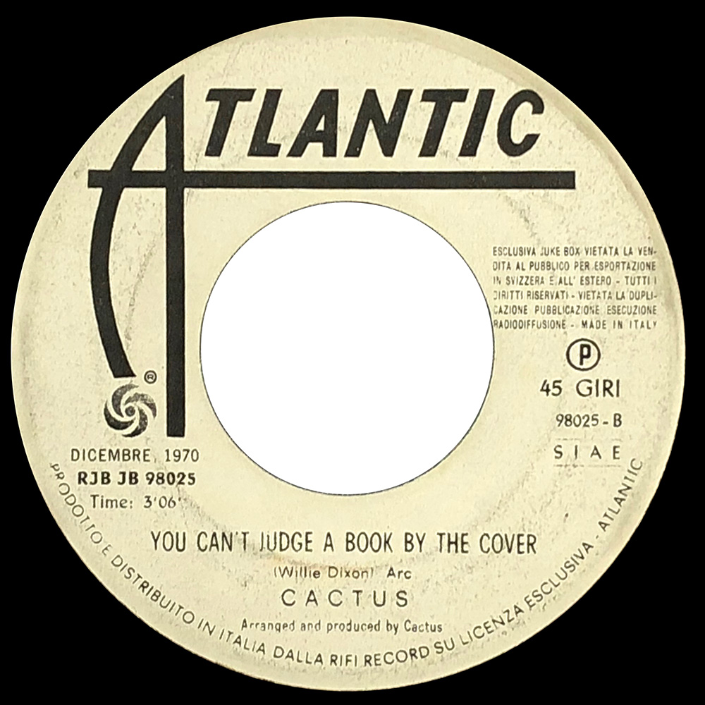 Single <br>Italy (RJB JB 98025) <br>Gallows Pole / You Can't Judge a Book By The Cover (promo) - Image 2