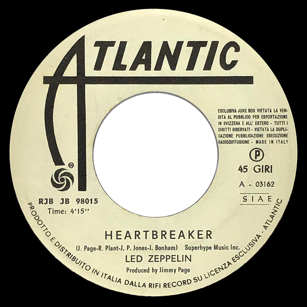 Single <br>Italy (RJB JB 98015) <br>Heartbreaker / Ride Captain Ride (Promo) - Image 2