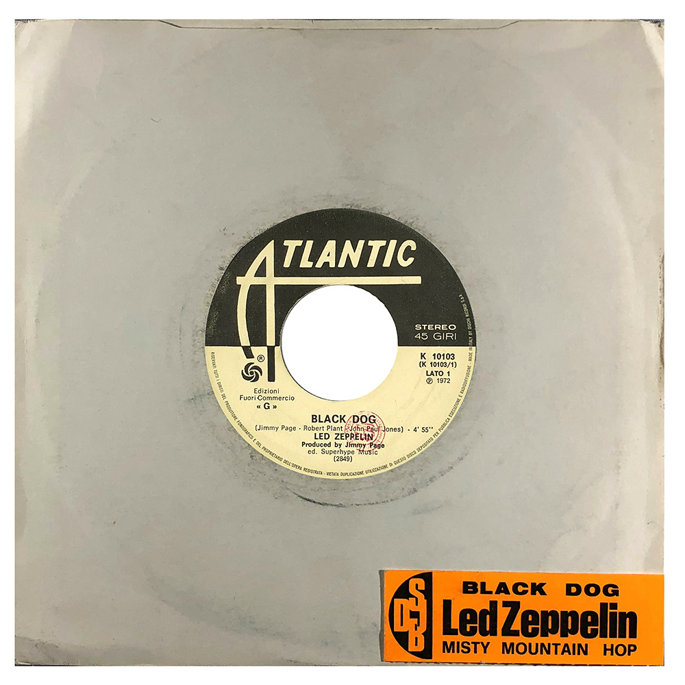 Single <br>Italy (K 10103) <br>Black Dog / Misty Mountain Hop (Promo #1) - Image 4