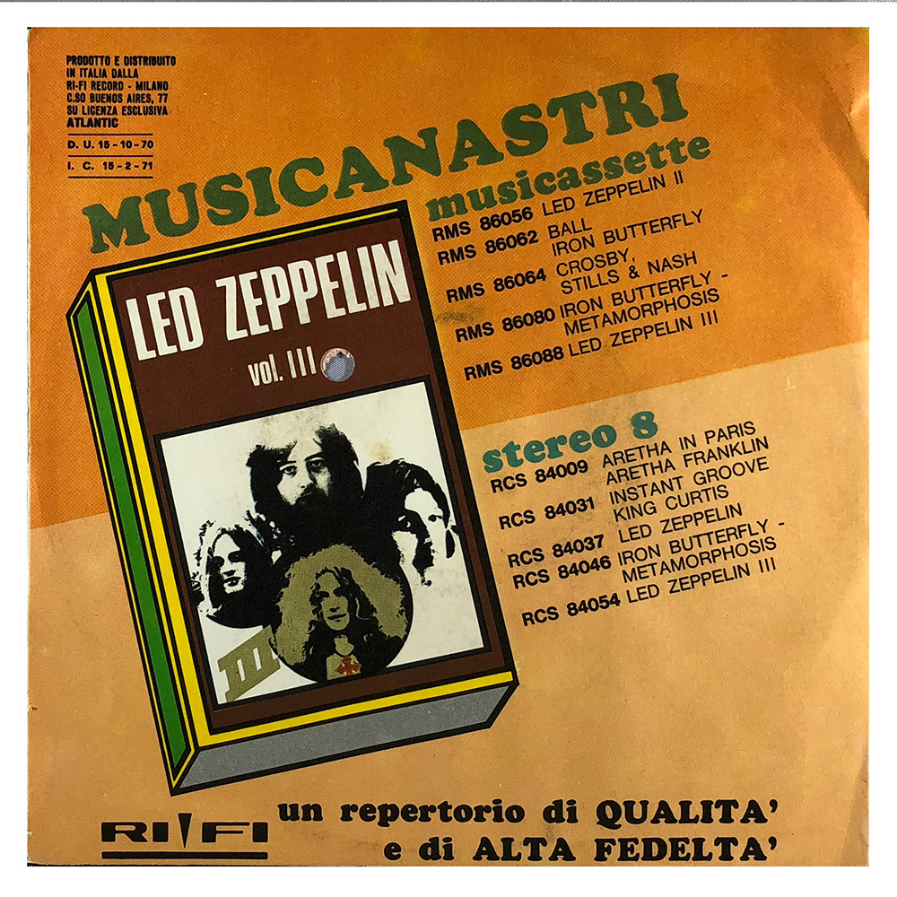 Single <br>Italy (ATL NP 03174) <br>Bron-Y-Aur Stomp / Immigrant Song (#1) - Image 2