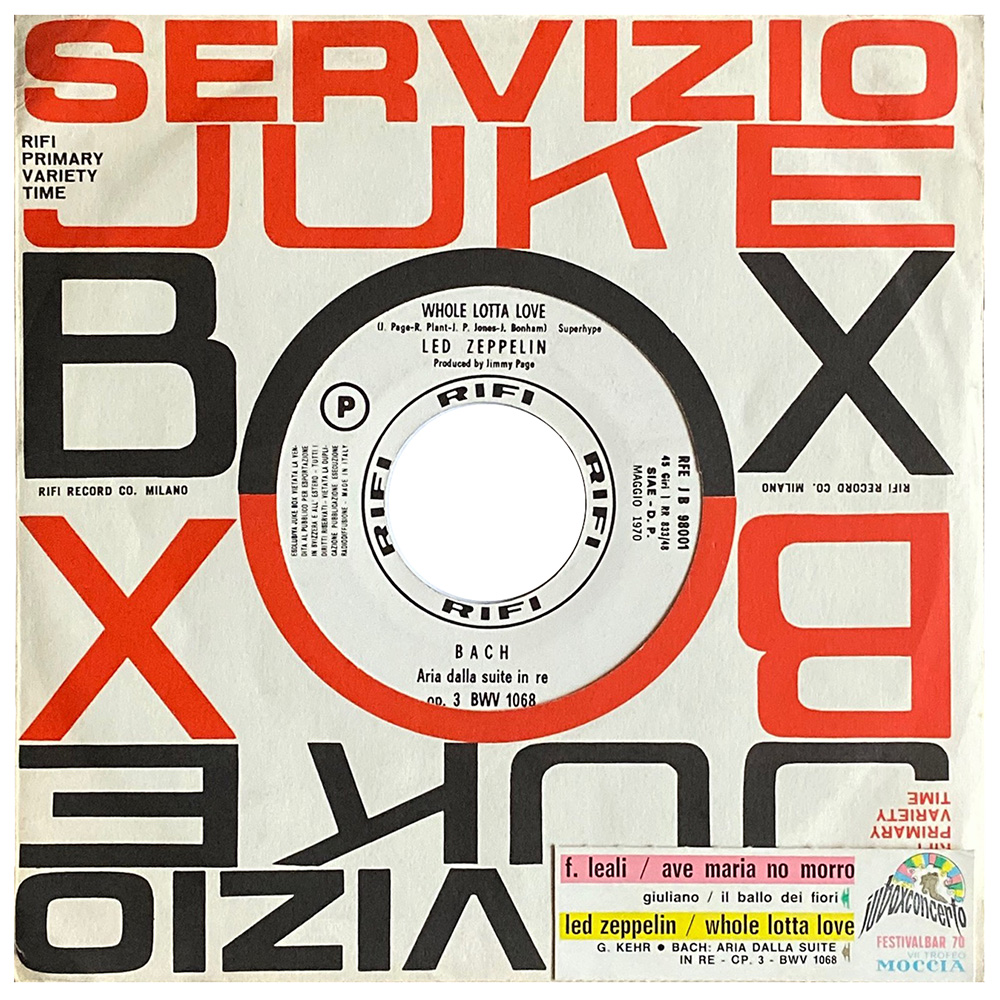 Single <br>Italy (RFE JB 98001) <br>Whole Lotta Love (Promo) - Image 3