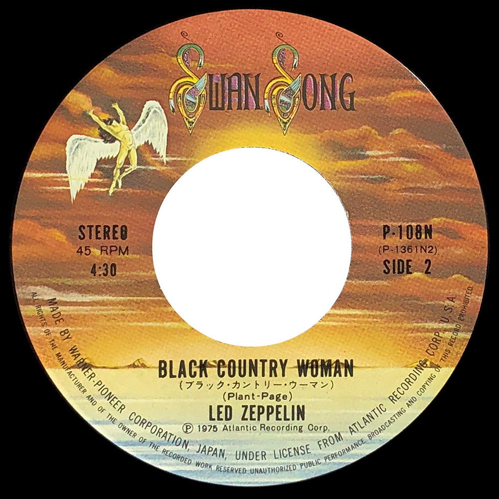 Single <br>Japan (P-108N) <br>Trampled Under Foot / Black Country Woman (#1) - Image 3