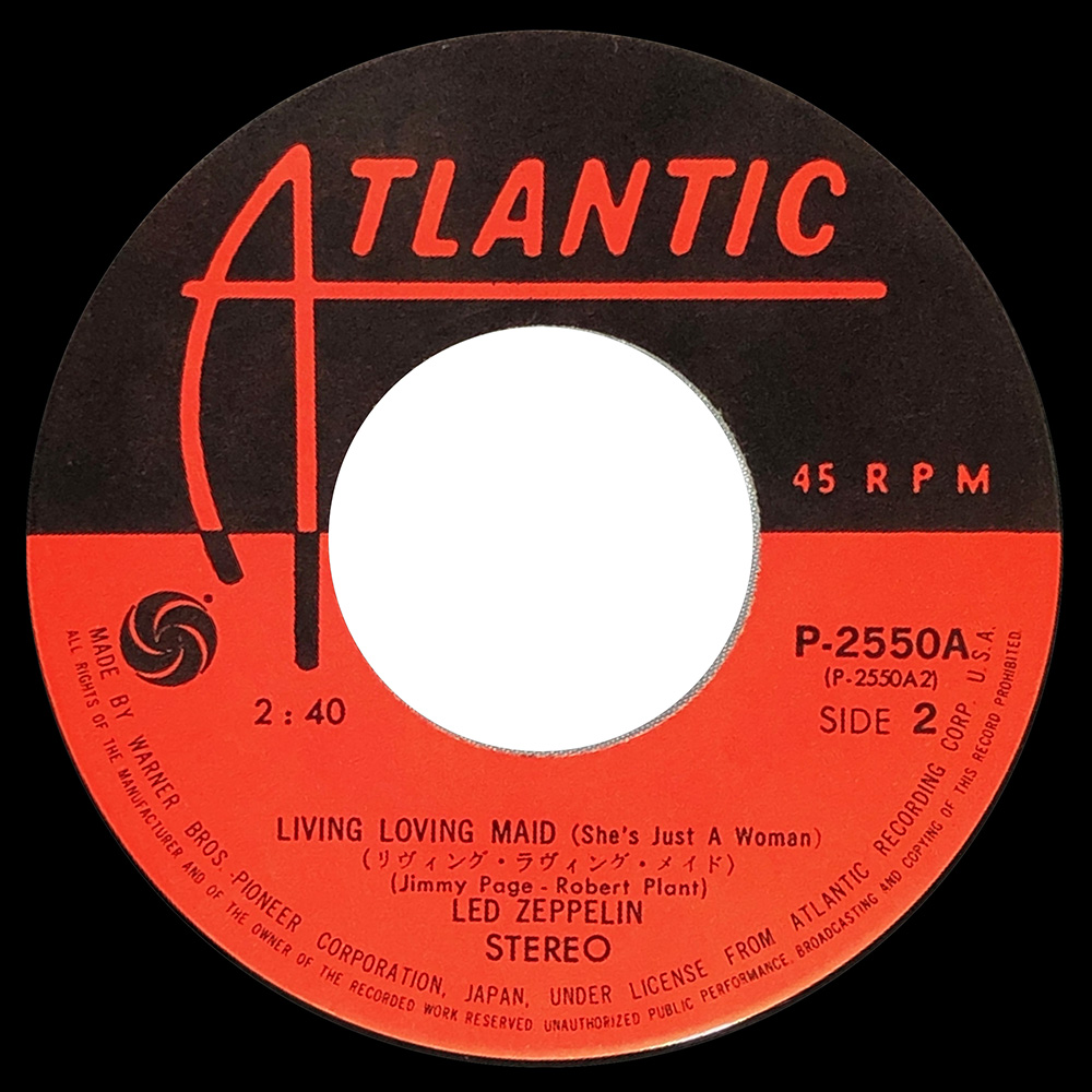 Single <br>Japan (P-2550A) <br>Whole Lotta Love / Living Loving Maid (#1) - Image 4