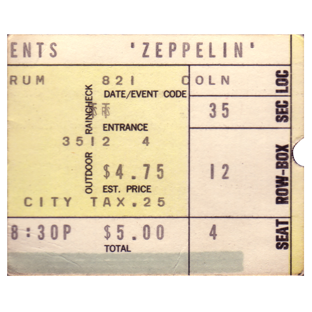 Concert Ticket <br>1971.08.21 <br>Los Angeles, CA
