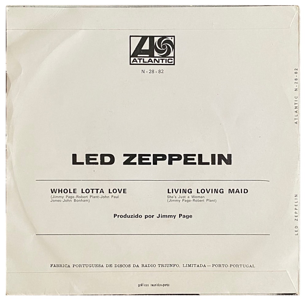 Single <br>Portugal (N-28-82) <br>Whole Lotta Love / Living Loving Maid (#4) - Image 2