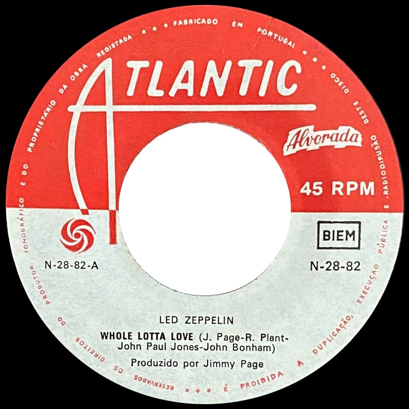 Single <br>Portugal (N-28-82) <br>Whole Lotta Love / Living Loving Maid (#4) - Image 3