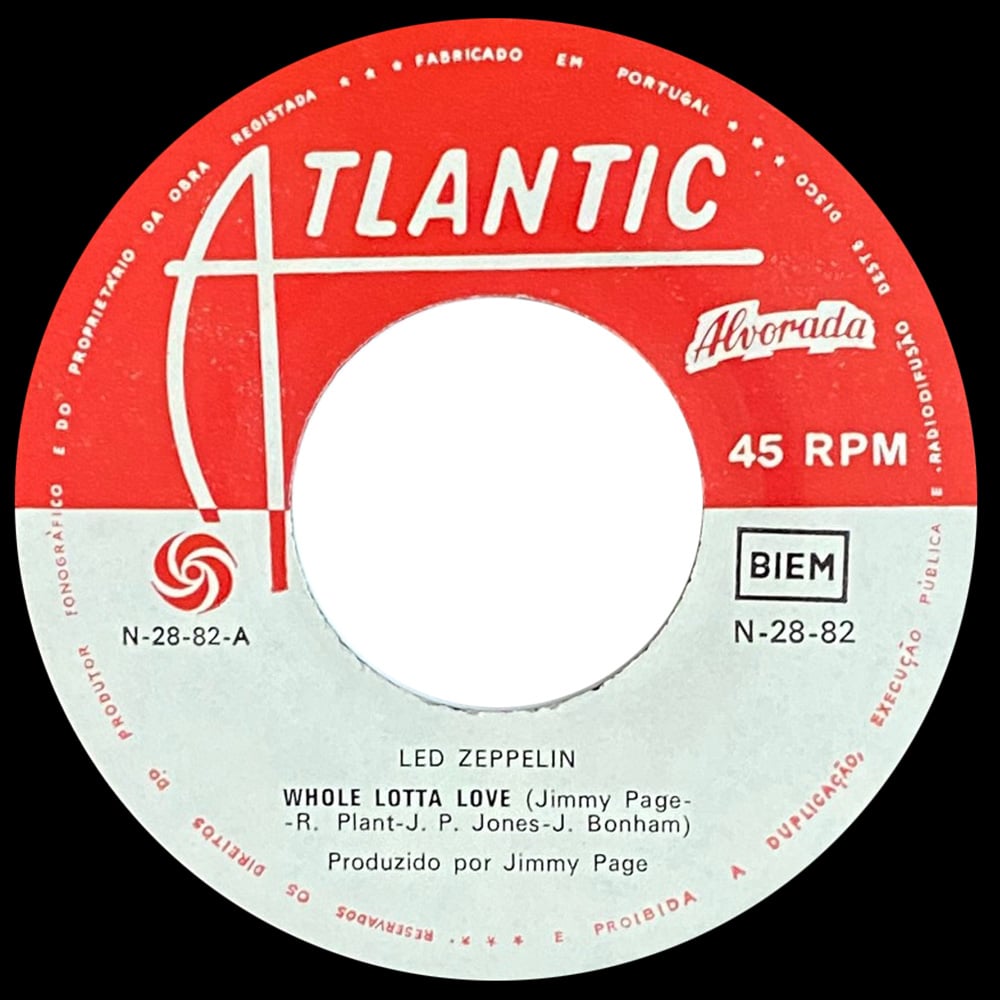 Single <br>Portugal (N-28-82) <br>Whole Lotta Love / Living Loving Maid (#7) - Image 3