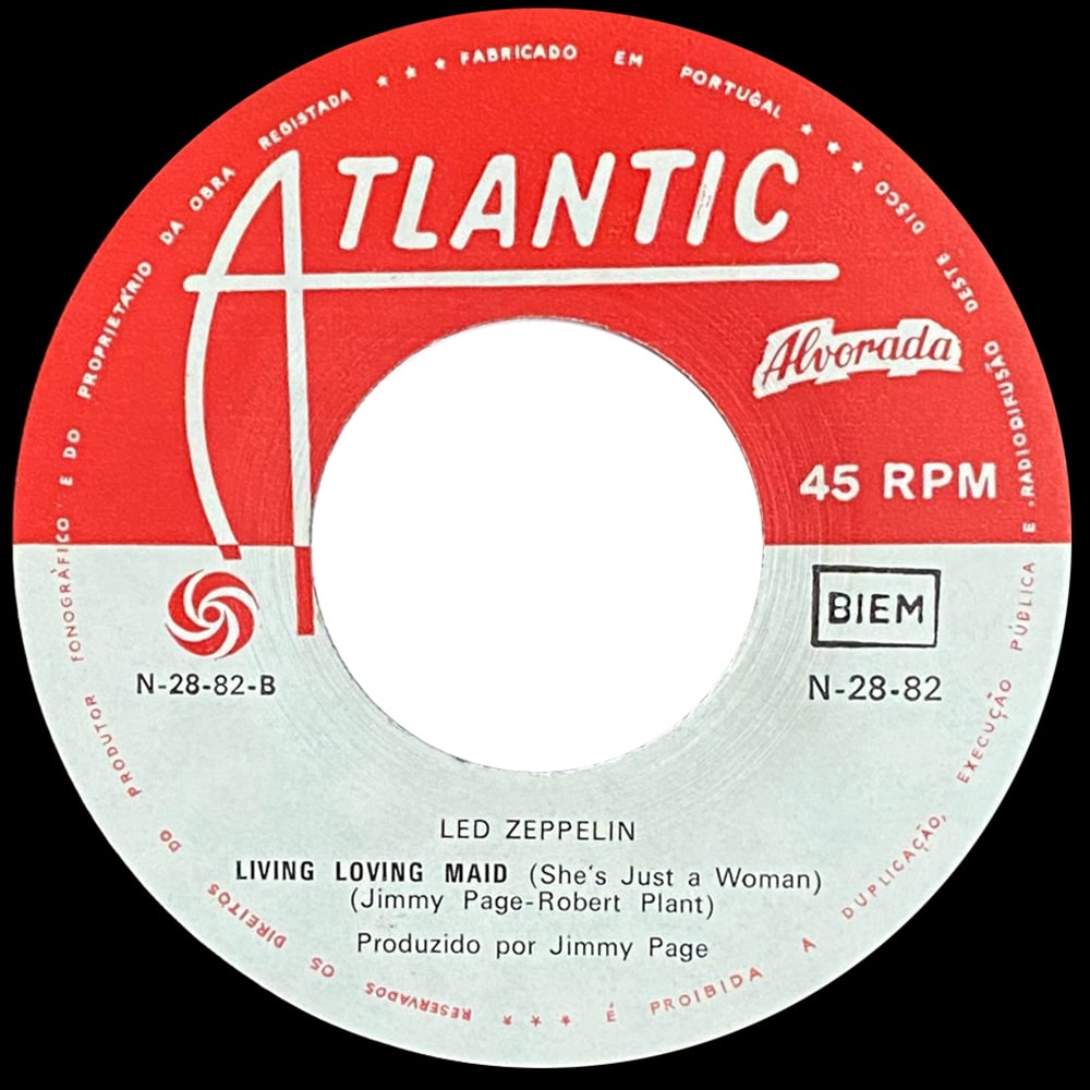 Single <br>Portugal (N-28-82) <br>Whole Lotta Love / Living Loving Maid (#7) - Image 4