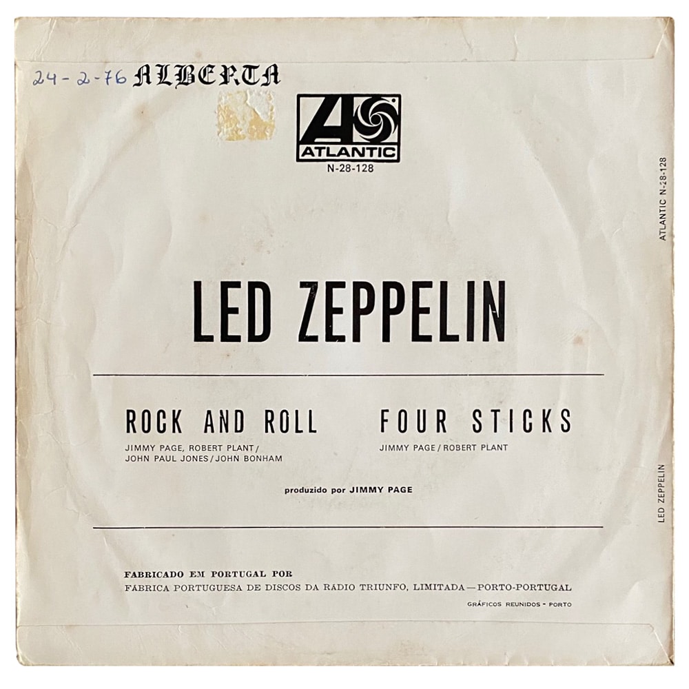 Single <br>Portugal (N-28-128) <br>Rock and Roll / Four Sticks (#6) - Image 2