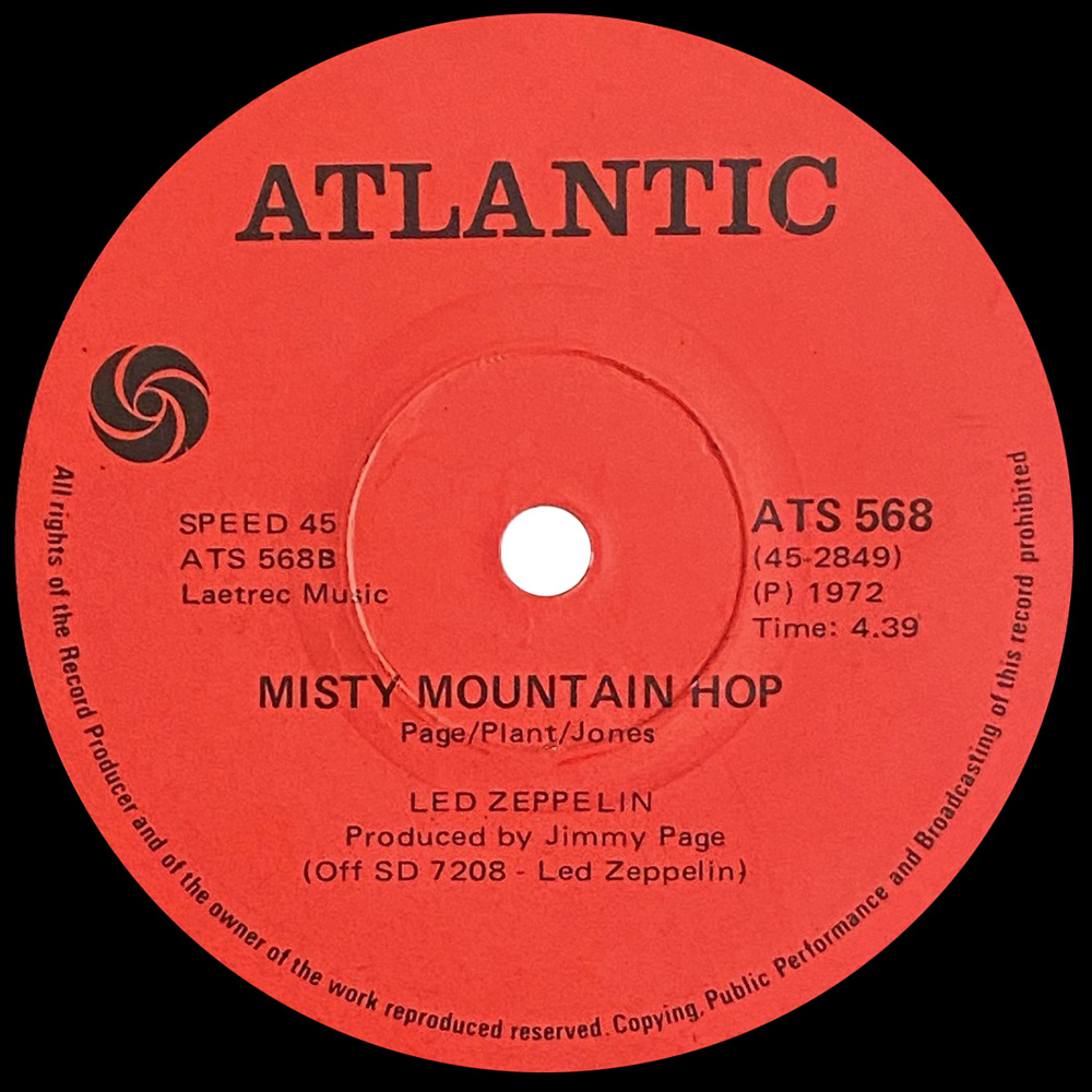 Single <br>South Africa (ATS 568) <br>Black Dog / Misty Mountain Hop - Image 4