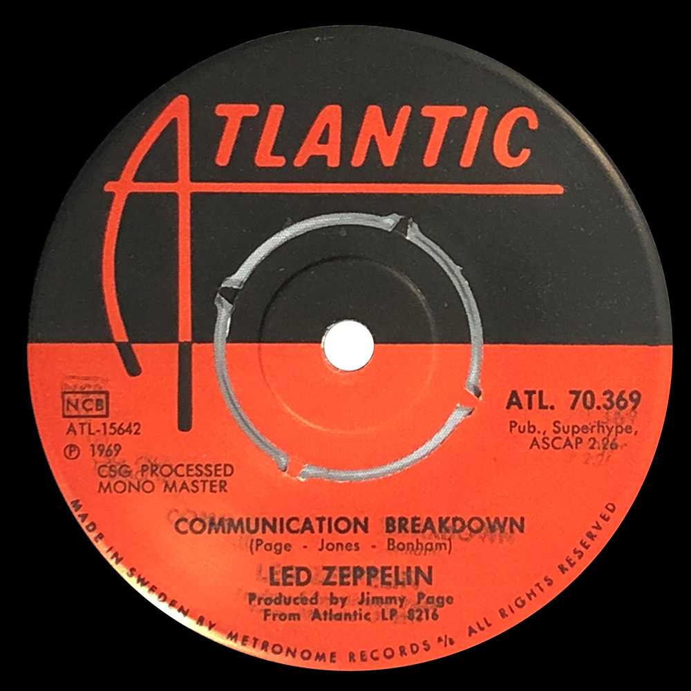 Single <br>Sweden (ATL.70.369) <br>Good Times Bad Times / Communication Breakdown (#1) - Image 2