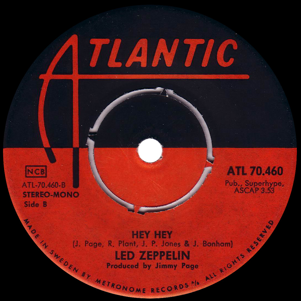 Single <br>Sweden (ATL 70.460) <br>Immigrant Song / Hey, Hey, What Can I Do (#1) - Image 4