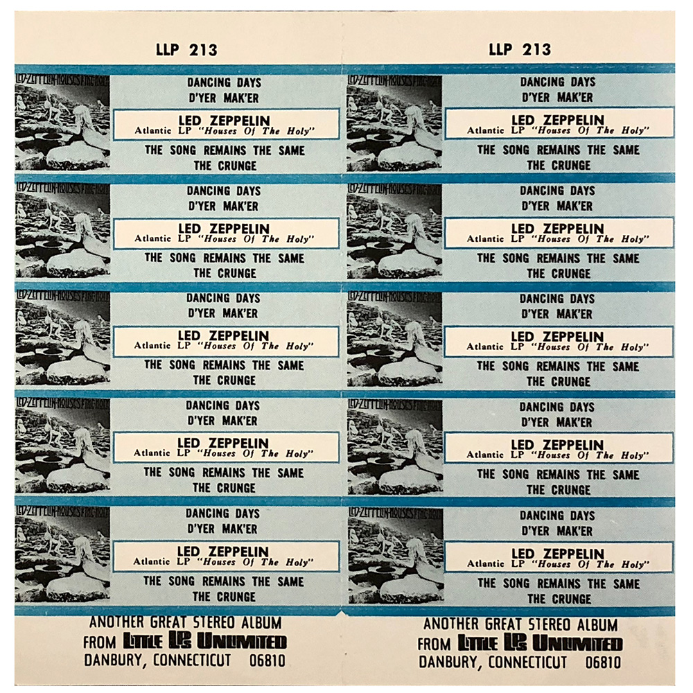 Single <br>USA (LLP213) <br>Dancing Days / D'yer Mak'er / The Song Remains The Same / The Crunge - Image 3
