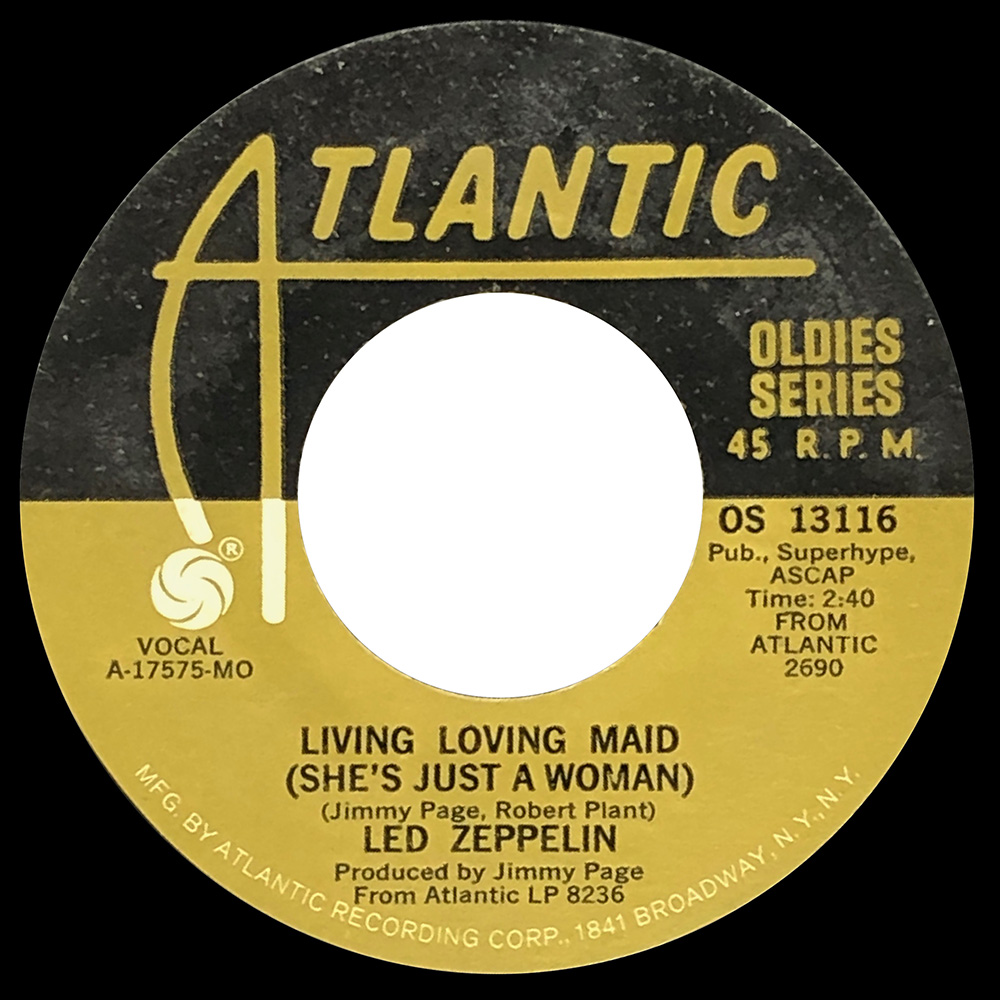 Single <br>USA (OS 13116) <br>Whole Lotta Love / Living Loving Maid (#8) - Image 2