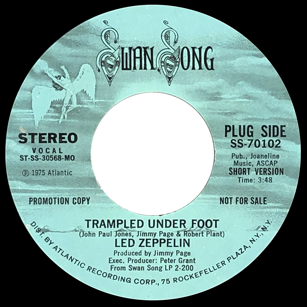 Single <br>USA (SS-70102) <br>Trampled Under Foot / Trampled Under Foot (Promo #1) - Image 2