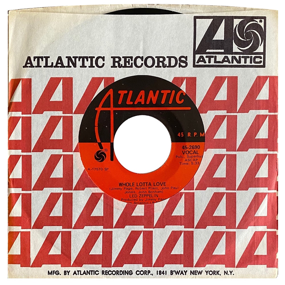 Single <br>USA (45-2690) <br>Whole Lotta Love / Living Loving Maid (#01)
