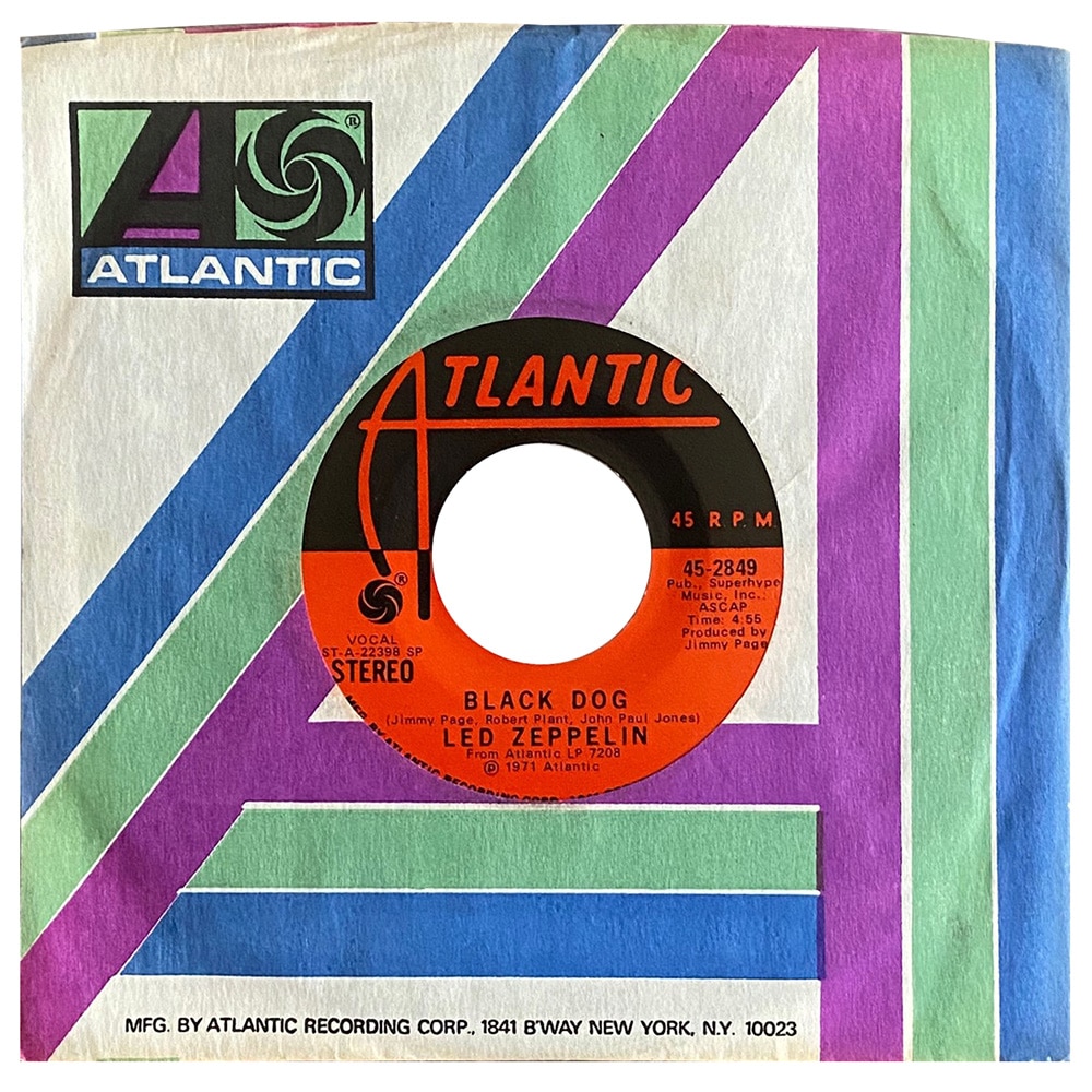 Single <br>USA (45-2849) <br>Black Dog / Misty Mountain Hop (#01)